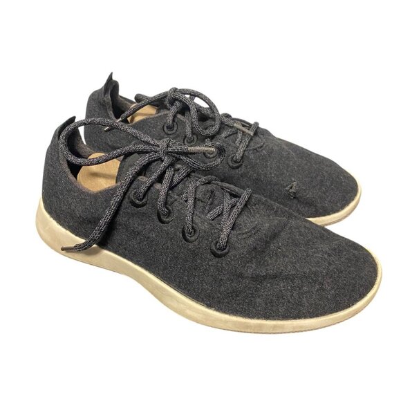 Allbirds Mens Wool Runners WRM11 Black Lace-Up Sneakers With Minor Wear - Picture 8 of 16
